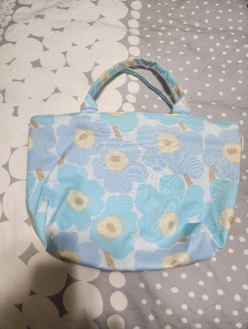 Marimekko Vintage light Blue Unikko Poppy Bag